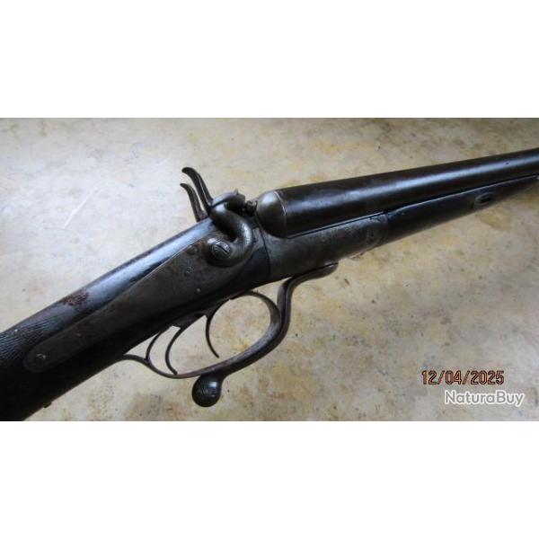 fusil chasse Allemand cal 16 16/65  percu centrale talon crosse corne �pais d�montage clavette