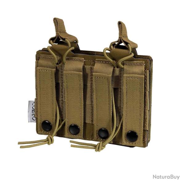 POCHE PORTE-CHARGEURS DOUBLE M4 DAGGER MK1 LASER - CORSO TACTICAL COYOTE