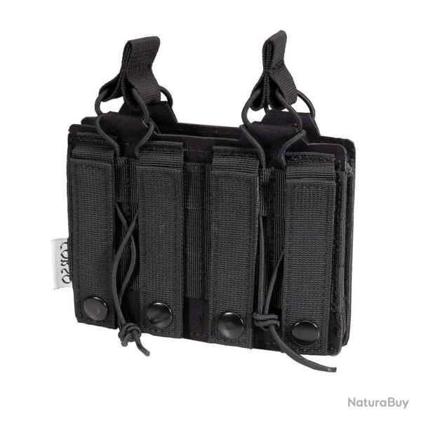 POCHE PORTE-CHARGEURS DOUBLE M4 DAGGER MK1 LASER - CORSO TACTICAL NOIR