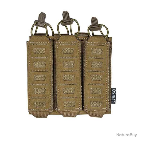 POCHE PORTE-CHARGEURS TRIPLE MP5/MP7 DAGGER LASER - CORSO TACTICAL COYOTE