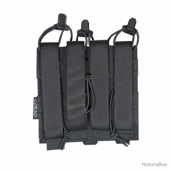 POCHE PORTE-CHARGEURS TRIPLE MP5/MP7 DAGGER LASER - CORSO TACTICAL NOIR
