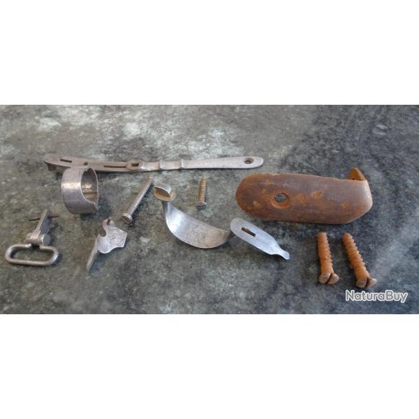 ENSEMBLE  DE  GARNITURES +  BOIS DE  FUSIL R�GLEMENTAIRE SILEX  MOD�LE AN IX , MANUFACTURE de LI�GE
