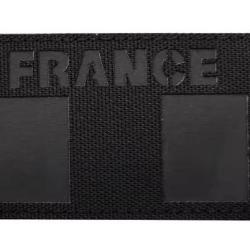 Ecusson/patch - France - Noir/noir - velcro - 8 x 5 cm - Livraison gratuite