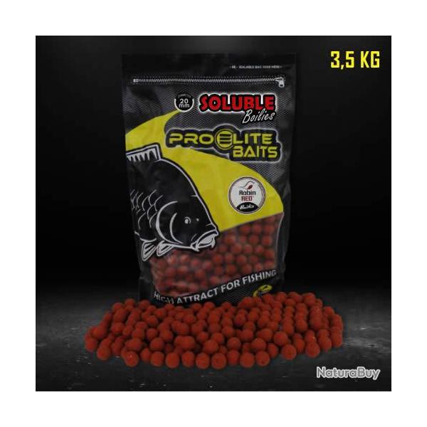 Bouillettes Soluble Pro Elite Baits Robin Red 20mm 3.5Kg