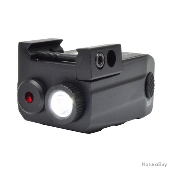 Viseur laser rouge et lampe 140 lumen JS-Tactical
