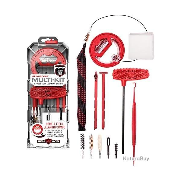 Set de nettoyage multi-kits cordons - brosses Real Avid cal.357