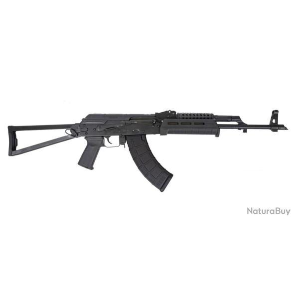 Carabine PSA AK-47 GF3 Forged MOE Triangle Side Folding Rifle with Cheese Grater Upper Handguard, Bl