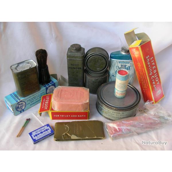 WW2 US LOT 13 �L�MENTS D'HYGI�NE/DIVERS DU SOLDAT MILITAIRE AM�RICAIN ( 39-45 ) LOT 3