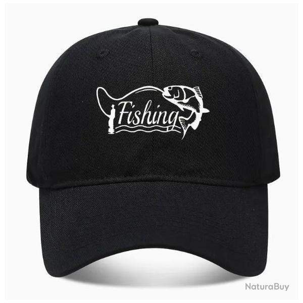 Casquette P�che Fishing Noir