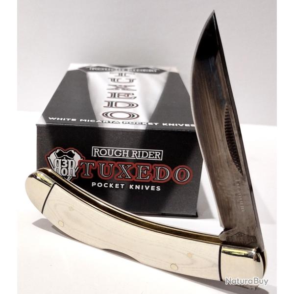 Couteau Rough Rider Tuxedo Series Slip Joint Bow Trapper Lame Clip Point Acier 440 RR2665