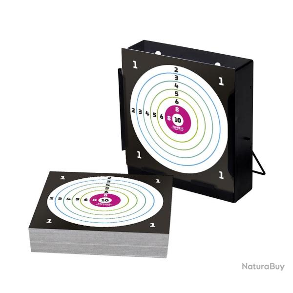 Porte-cible 14x14cm + 100 cibles