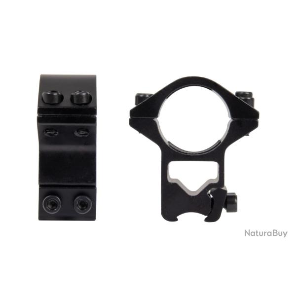 Colliers l�gers pour lunette diam. 25,4 mm - H 18 mm - Rail 11 mm