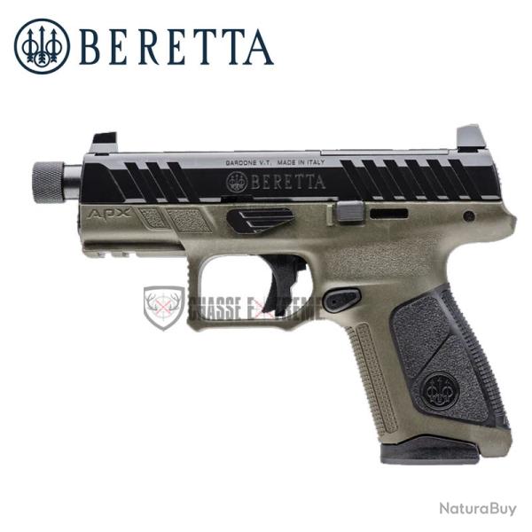 Pistolet BERETTA APX A1 Compact Tactical Green/Noir Cal 9mm Para