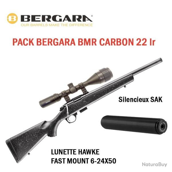 PACK BERGARA BMR CARBON 22 lr 6-24x50 1/2x28 UNEF