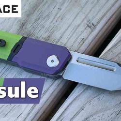 Couteau Maxace Capsule 2 Lame Acier 10Cr15CoMoV Manche G10 Vert/Violet Linerlock MAXMM272B