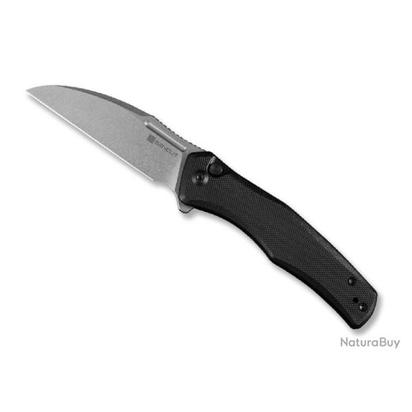 COUTEAU SENCUT WATAUGA G10 NOIR STONEWASHED