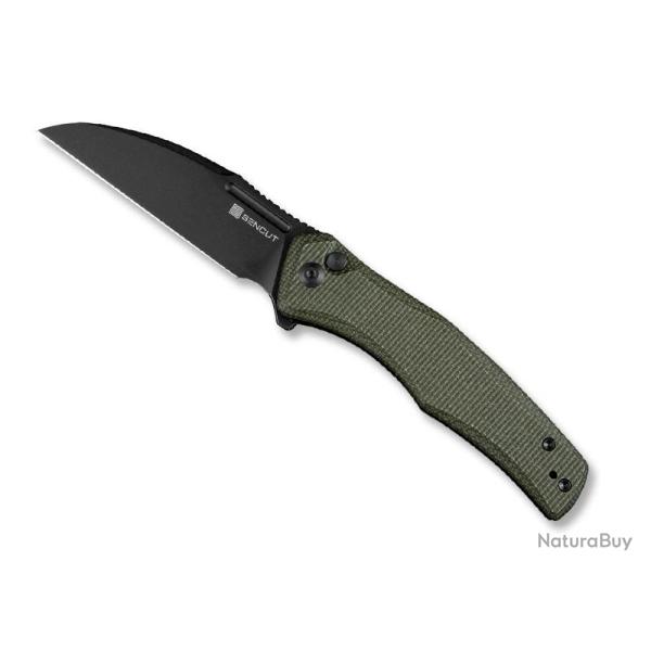 COUTEAU SENCUT WATAUGA MICARTA VERT FONCE BLACKWASH