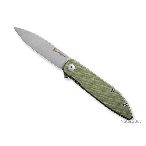 COUTEAU SENCUT BOCLL II G10 VERT STONEWASHED