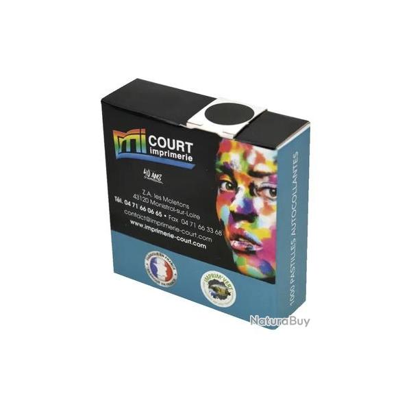 Mouches 19mm noires boite de 1000