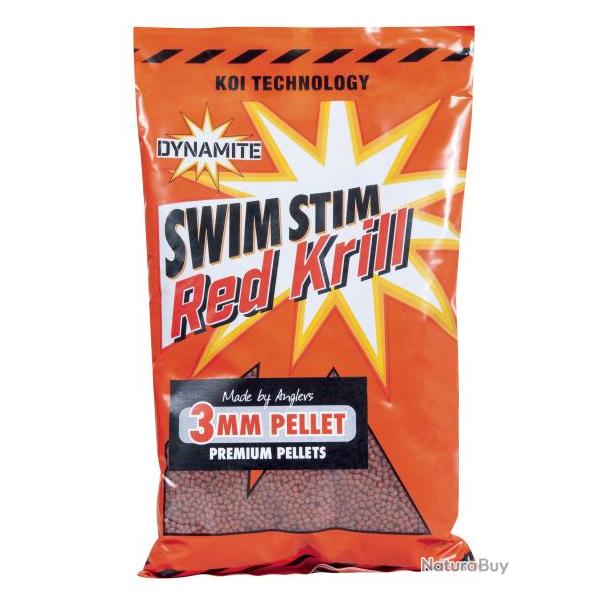 DYNAMITE BAITS PELLETS SWIM STIM RED KRILL 900GR 3mm