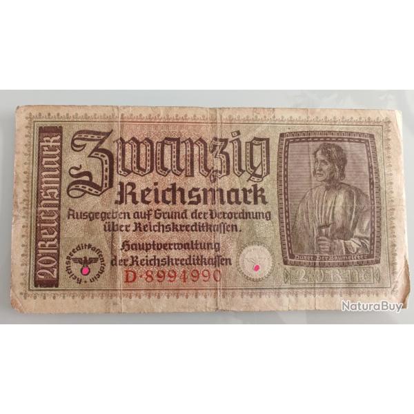 Billet Allemagne WW2 - 20 Reichsmark