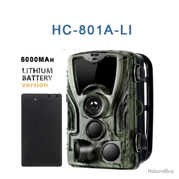 Cam�ra de piste de chasse HC-801ALI avec batterie au lithium 5000mAh LIVRAISON GRATUITE