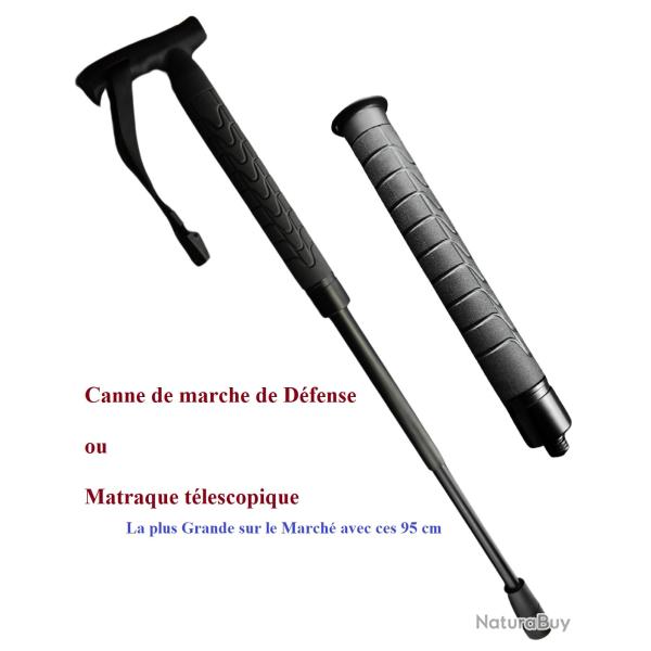 Canne tlescopique de dfense et matraque