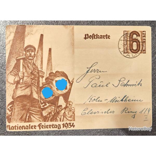 Carte postale allemande #5 - 1934 -  F�te Nationale