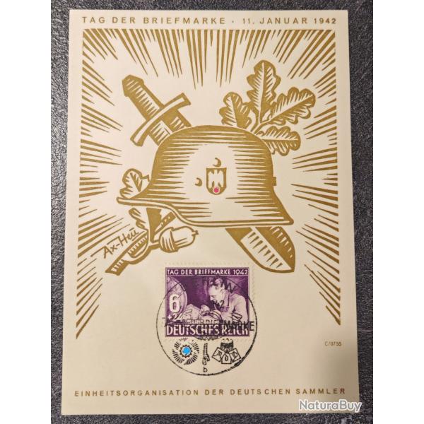 Carte postale allemande #6 - 1942 -  Journ�e du timbre