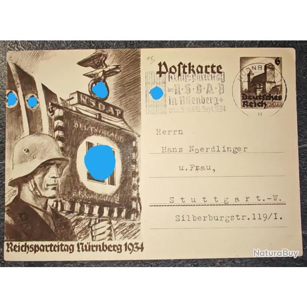 Carte postale allemande #8 - 1934 -  Reichsparteitag N�rnberg 1934