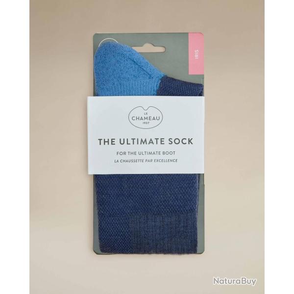 Chaussettes femme Iris bleu LE CHAMEAU-M