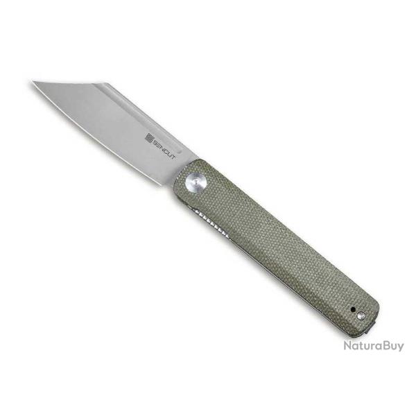 COUTEAU SENCUT BRONTE MICARTA VERT STONEWASHED