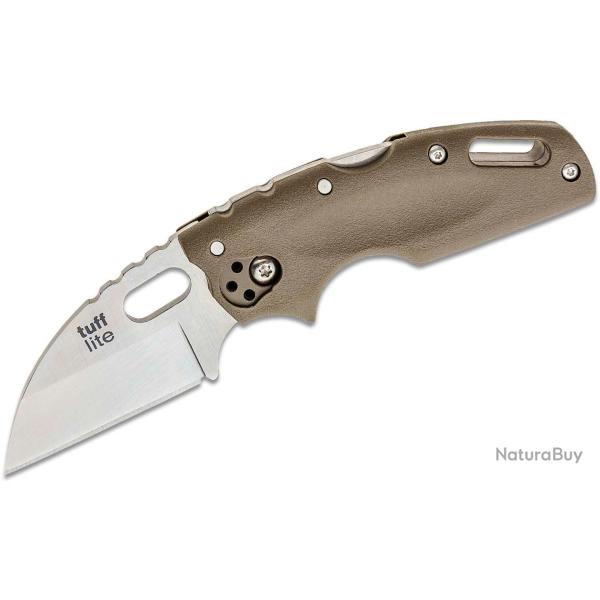 Couteau Cold Steel Tuff Lite Flat Dark Earth Lame Acier AUS-8 Poigne Griv-Ex Lockback Clip CS20LTF