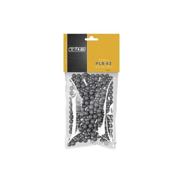 SACHET DE 100 BILLES SYNTHETIQUES PLINKING T4E PRACTICE PLB CAL. .43