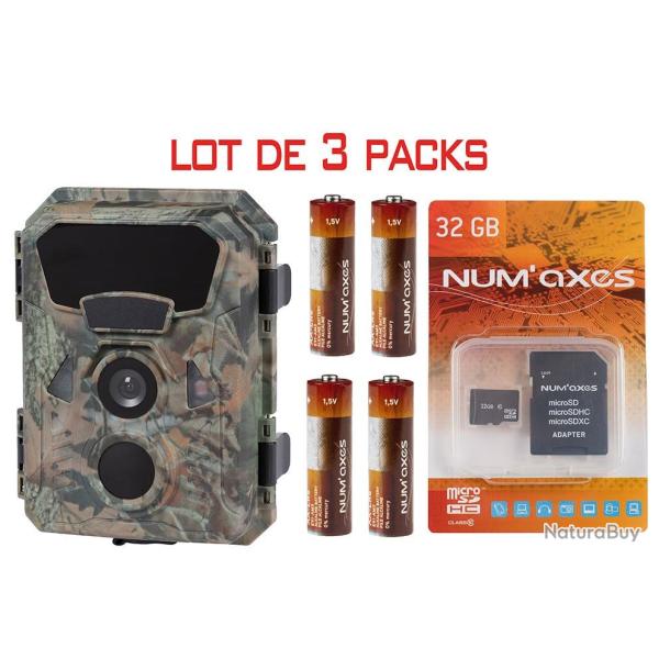 Lot de 3 pack pi�ge photographique NUM'AXES PIE1066 camo
