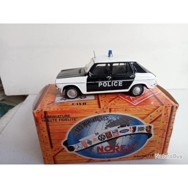 simca 1100  mtal 1967 police Norev 1/43 neuf dans boitre d'origine