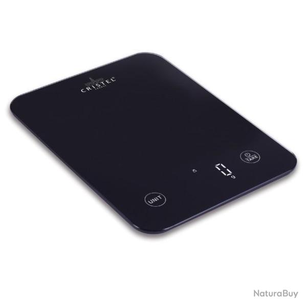 BALANCE ELECTRONIQUE NOIRE 10 KG RECHERGABLE CRISTEL