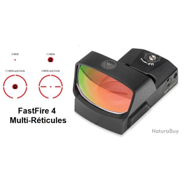 Point rouge BURRIS FASTFIRE IV (Multi-Rticules) avec rail picatinny