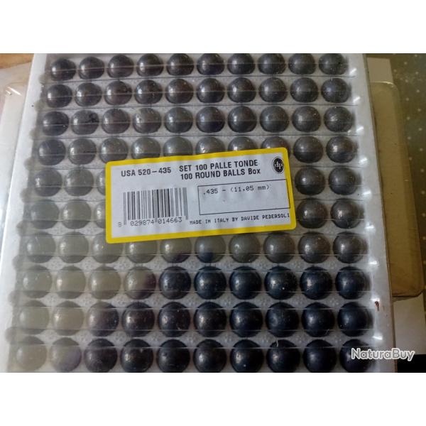 Balles poudre noire. calibre 435 /11.05mm