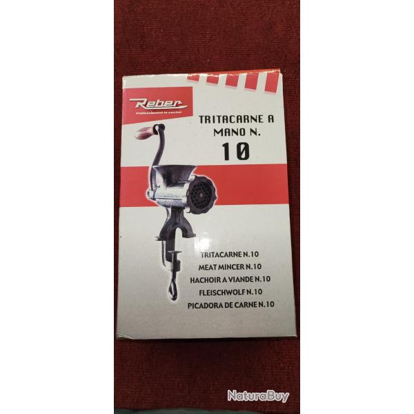 HACHOIR MANUEL EN FONTE - REBER - N10 - NEUF