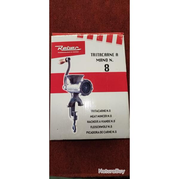 HACHOIR MANUEL EN FONTE - REBER - N8 - NEUF