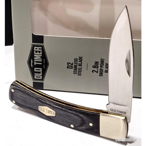 Couteau Schrade Old Timer 5OTH Heritage Series Bruin Lame Acier D2 Manche Bois Lockback SCH1135989