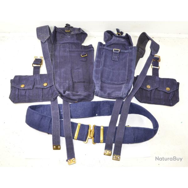 Ensemble gendarmerie Belge ann�es 1950. Ceinturon, cartouchi�res Lee Enfield .303 british, pouchs