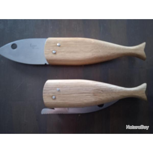 Couteau pliant, Loire-Ocean, manche en Ch�ne Blond