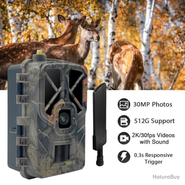 HC-935Plu 30MP 4G html Trail Cam�ra �tanche PIR D�tection de Mouvement