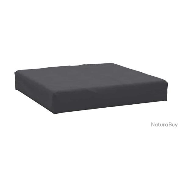 Coussin anthracite en tissu Oxford 60x60x9,5 cm pour assise de palette extrieur