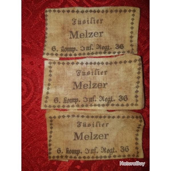 �tiquette tissu identification allemande Reproduction