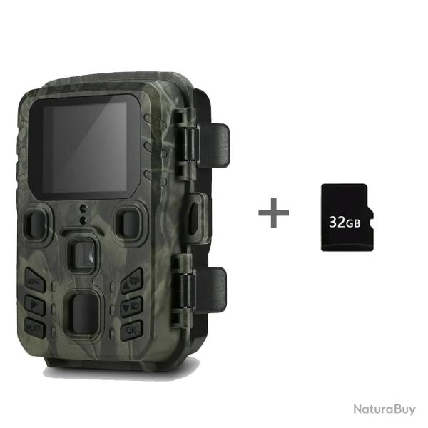 WIFI301-32G Ourdoor Mini camra de chasse WiFi Bluetooth APP contrle 1296P 24MP