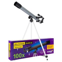 LEVENHUK - BLITZ 50 BASE - T&eacute;lescope R&eacute;fracteur 50/600 avec monture AZ1