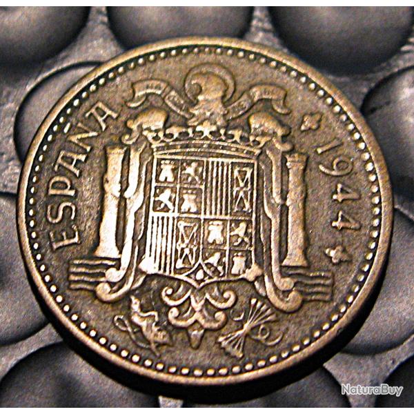 Espagne piece de 1 peseta 1944 ttb